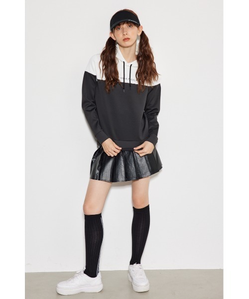 パーカー 「RIENDA GOLF」バイカラーロゴカットパーカー レディース RIENDA GOLF パーカー 「RIENDA GOLF」バイカラーロゴカット