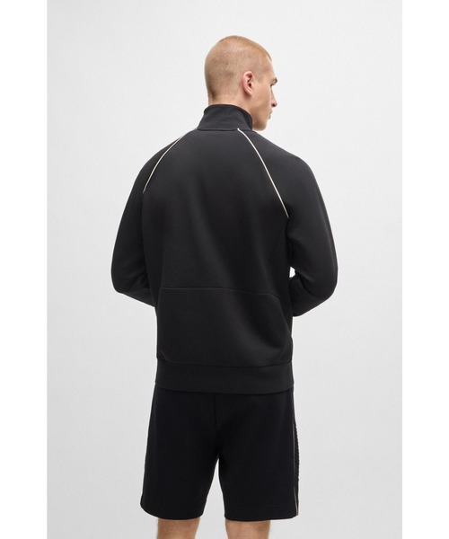 BOSS ジップアップ スウェットシャツ シグネチャーストライプ BOSS ジップアップ スウェットシャツ シグネチャーストライプ