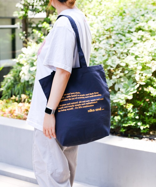 niko and… トートバッグ オリジナルロゴ パッカブルトートバッグ