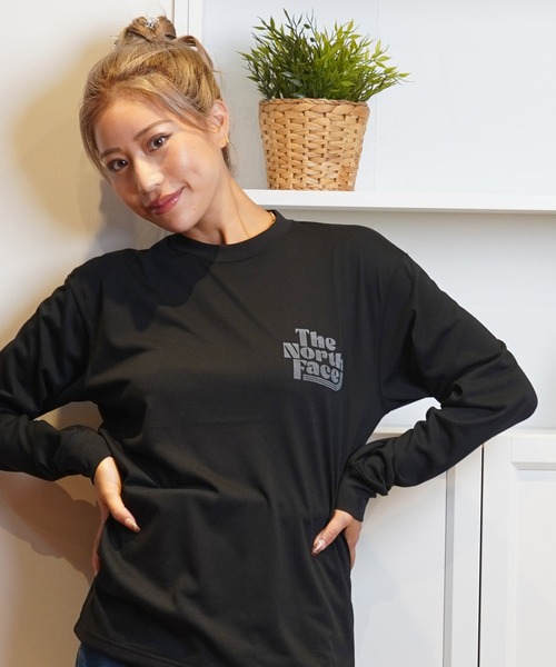 世界有名な THE NORTH FACE tシャツ FACE/ザ・ノース・フェイス ロンT 無地 ミュージシャン