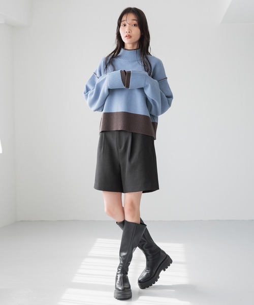LOWRYS FARM パンツ ウールライクショートパンツ 133391