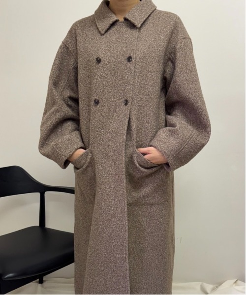 amiurバルカラーラウンドスリーブコート Amiur コート チェスターコート bal collar round sleeve coat