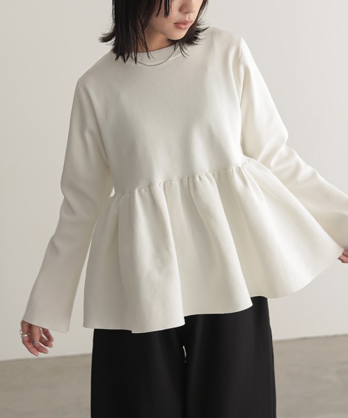 for/c（フォーシー） ニット セーター 「新色追加」ペプラムニットプル