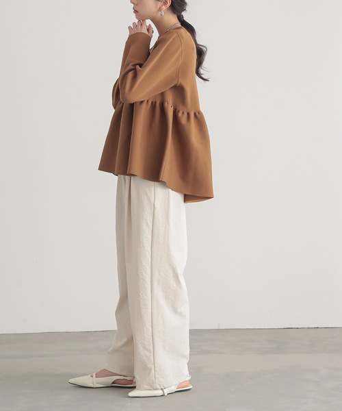 for/c（フォーシー） ニット セーター 「新色追加」ペプラムニットプル