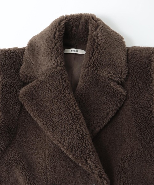 最終価格 venit ＷＯＯＬ　ＰＯＬＹＥＳＴＥＲ　ＢＯＡ　ＶＥＳＴ　グリーン venit - 【新品】 venit / ヴェニット | WOOL POLYESTER BOA