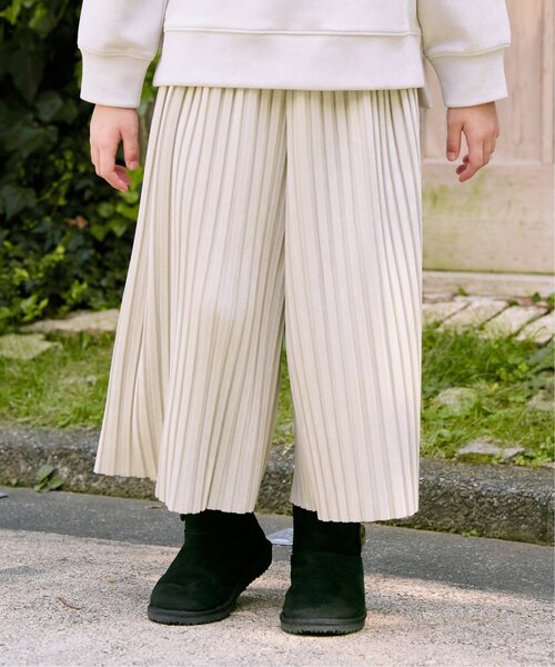 ikka（イッカ） パンツ 「親子コーデ」スエード風プリーツパンツ（120