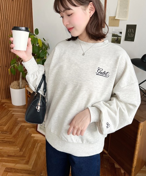 新品　定価19,800円IENA 別注　白 М 日本製 レディース　スウェット moment+ トレーナー スウェット 裏毛ロゴ刺繍スウェットプルオーバー