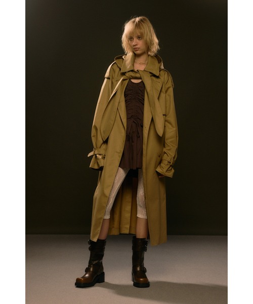 SLYトレンチコート SLY トレンチコート コート HOODED OVER TRENCH COAT フーディド