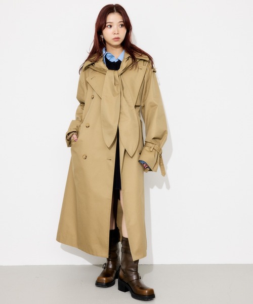 SLY トレンチコート コート HOODED OVER TRENCH COAT フーディド
