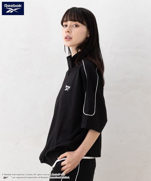 Reebok リーボック スウェット ジップアップトレーナー 黒ブラック ロゴ① Reebok トレーナー スウェット 「Reebok/リーボック」ハーフ