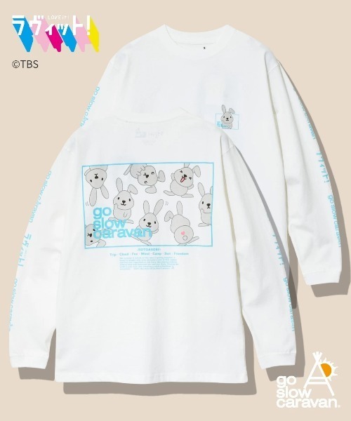 tシャツ ラヴィット！×gsc USACラッピースクエアLOGO LSTEE メンズ レディース | go slow caravan | 01