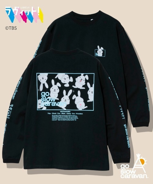 tシャツ ラヴィット！×gsc USACラッピースクエアLOGO LSTEE メンズ レディース | go slow caravan