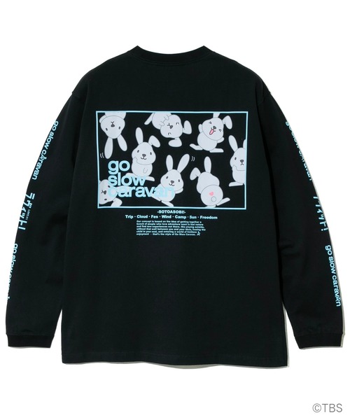 tシャツ ラヴィット！×gsc USACラッピースクエアLOGO LSTEE メンズ レディース | go slow caravan | 11