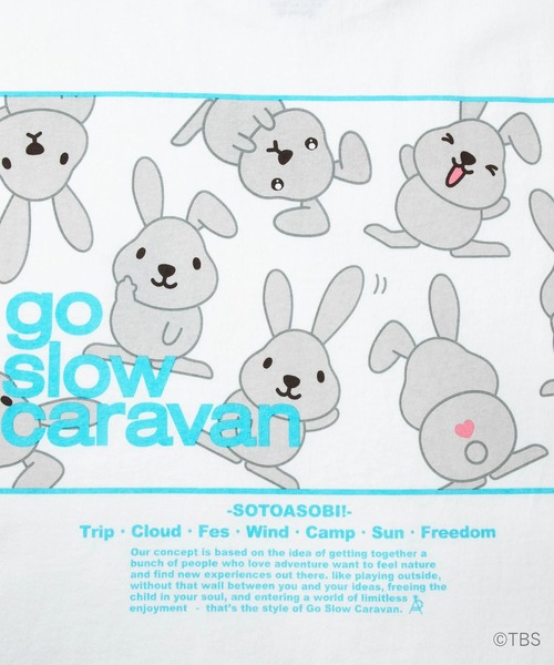 tシャツ ラヴィット！×gsc USACラッピースクエアLOGO LSTEE メンズ レディース | go slow caravan | 15