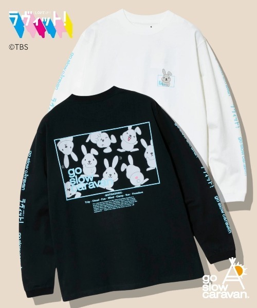 tシャツ ラヴィット！×gsc USACラッピースクエアLOGO LSTEE メンズ レディース | go slow caravan | 16