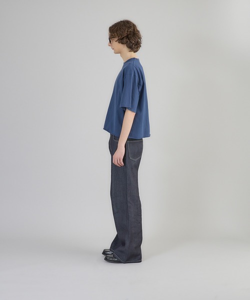 Regen Glanz tシャツ pigment-dyed cropped T-shirt/クロップド