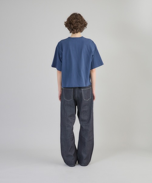 Regen Glanz tシャツ pigment-dyed cropped T-shirt/クロップド