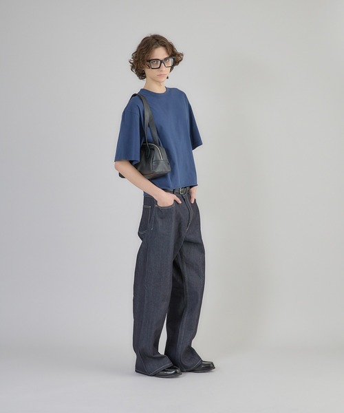 Regen Glanz tシャツ pigment-dyed cropped T-shirt/クロップド