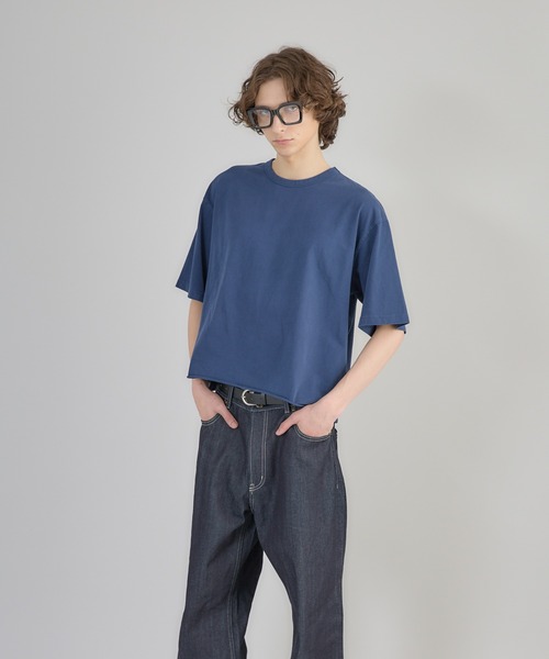 tシャツ PIGMENT DYE DENIM PATCH LONG SLEEVE TEE レディース メンズ BEAMS（ビームス）ONEITA / Pigment Dye Long Sleeve T-shirt（T