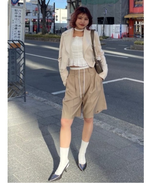 rienda（リエンダ） ハーフパンツ スラックス パンツ 短パン