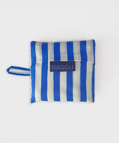 BAGGU エコバッグ BABY 576.ブルーペイントストライプ