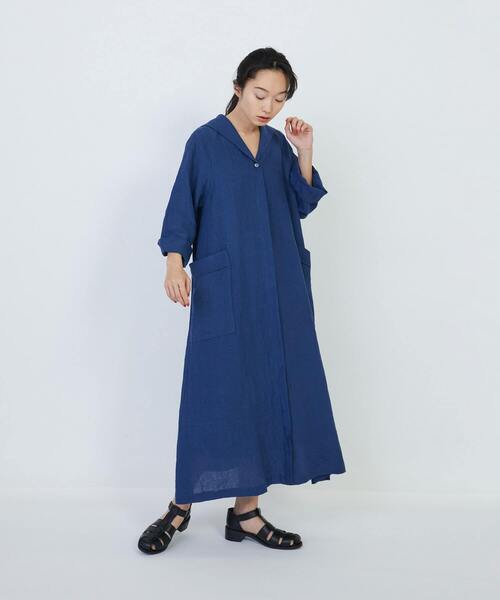 ☆新品未使用☆ LOISIR グランジリネンセーラーカラーワンピース LOISIR ワンピース グランジリネンセーラーカラーワンピース