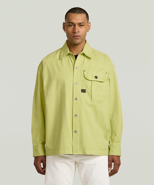 rosymonster シャツジャケット G-STAR RAW シャツ Pleated Boxy Shirt Long Sleeve/オーバーサイズ