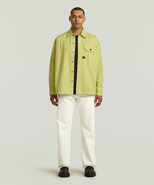 G-STAR RAW シャツ Pleated Boxy Shirt Long Sleeve/オーバーサイズ