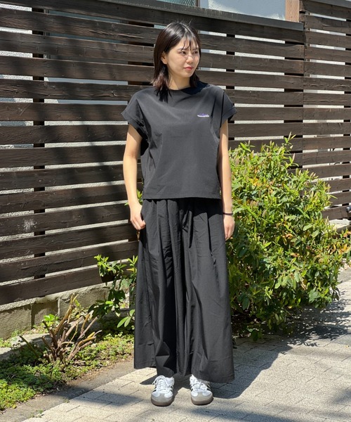 ブラウス シャツ 「THOUSAND MILE」 FRENCH SLEEVE SHIRTS＆WIDE PANTS SETフレンチスリーブシャツアンドス