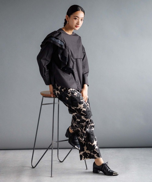 「RAW FUDGE」 イージーパンツ M グリーン レディース_画像8