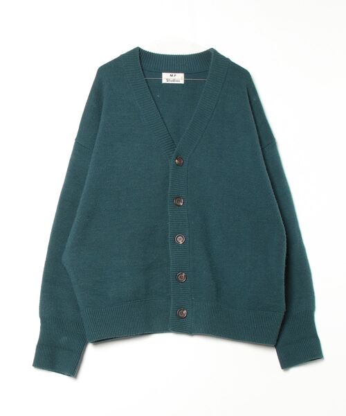 【定番人気✨】RonHerman ニットカーディガン　ブルー コットンニット 定番人気✨】RonHerman ニットカーディガン ブルー コットンニット