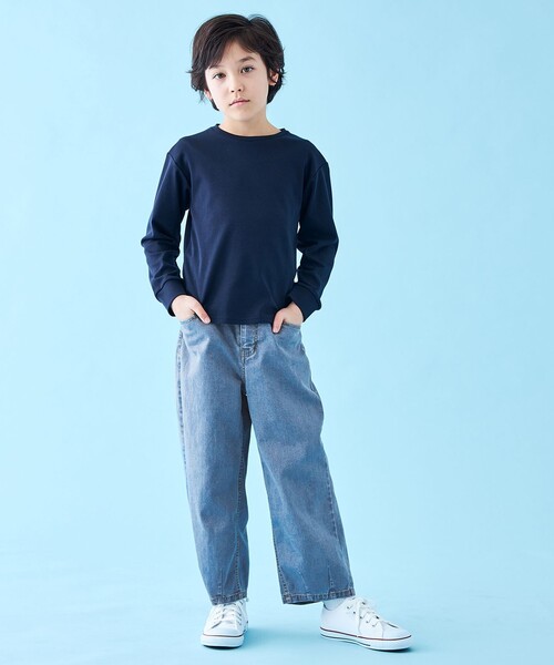 ワイドパンツ パンツ 「110-150cm」カーブワイドデニム キッズ 子供服 男の子 女の子 | UNFILO | 07