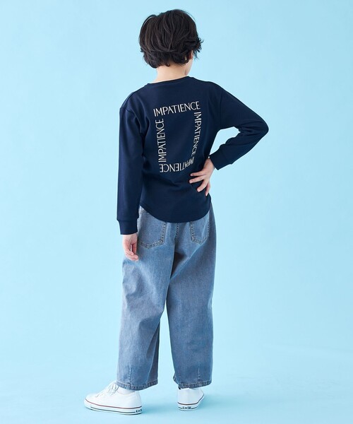 ワイドパンツ パンツ 「110-150cm」カーブワイドデニム キッズ 子供服 男の子 女の子 | UNFILO | 09