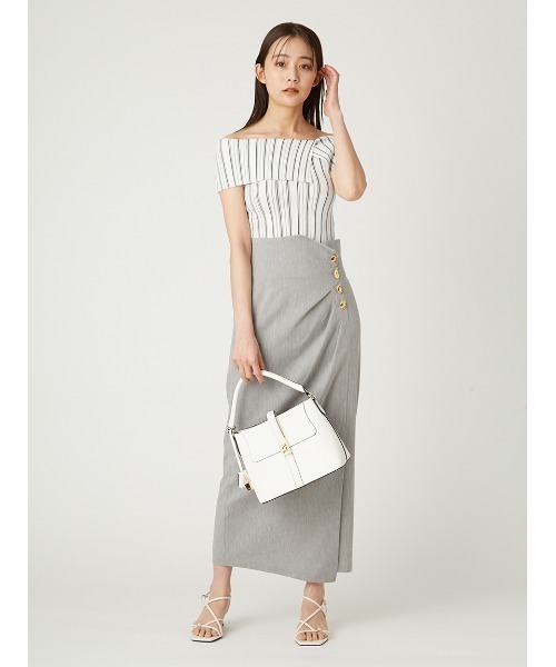 2wayオフショルスリットニット FRAY I.D ニット セーター 2wayオフショルスリットニット