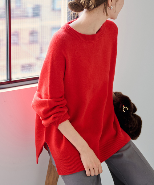 FRAMeWORK（フレームワーク） 長袖ニット FREE レッド レディース