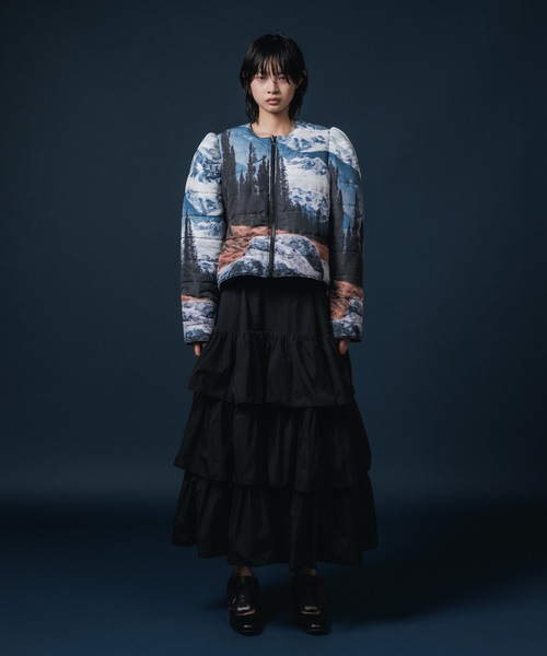 NONTOKYO ロングスカート　レア NON TOKYO（ノントーキョー） ロング スカート NYLON TIEREDSKIRT