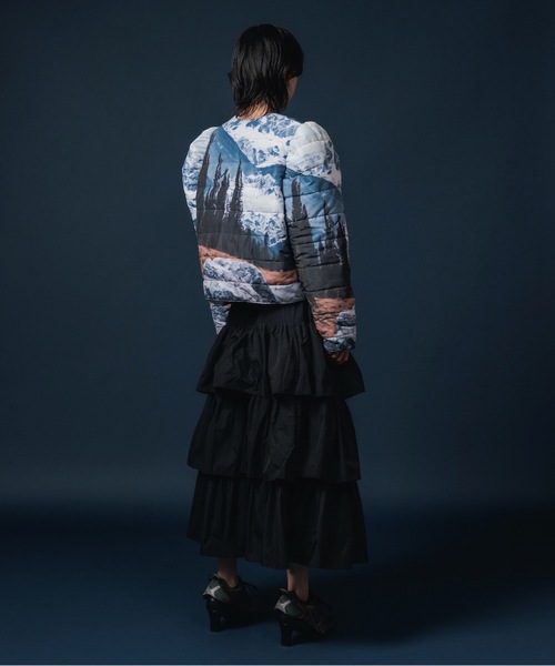 NON TOKYO（ノントーキョー） ロング スカート NYLON TIEREDSKIRT