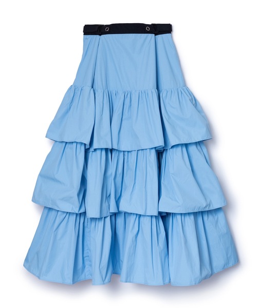 NON TOKYO（ノントーキョー） ロング スカート NYLON TIEREDSKIRT