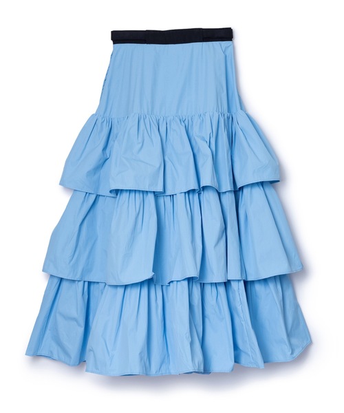 NON TOKYO（ノントーキョー） ロング スカート NYLON TIEREDSKIRT