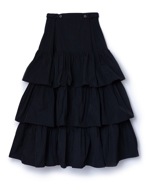 NON TOKYO（ノントーキョー） ロング スカート NYLON TIEREDSKIRT