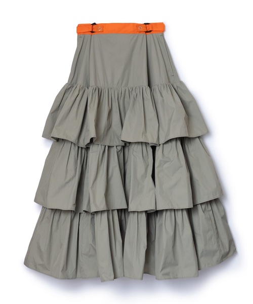 NON TOKYO（ノントーキョー） ロング スカート NYLON TIEREDSKIRT