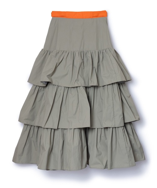 NON TOKYO（ノントーキョー） ロング スカート NYLON TIEREDSKIRT