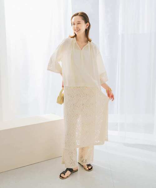 クロシェレース切替えワンピース クロシェレース切替ワンピース / GRACE CONTINENTAL | GRACE