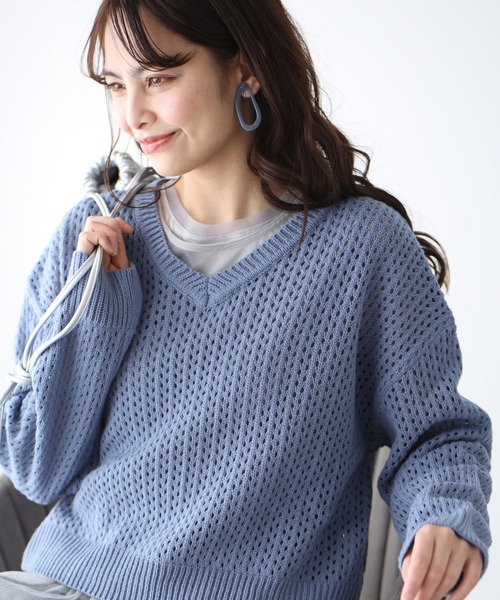 tシャツ 着回し抜群！くたっと袖でこなれ春ニット レディース