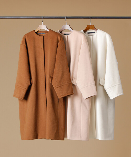 「martinique」 ノーカラーコート 2 ベージュ レディース_画像3