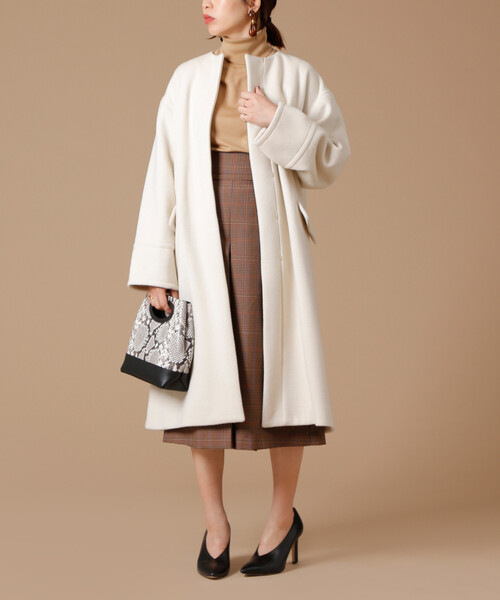 「martinique」 ノーカラーコート 2 ベージュ レディース_画像4