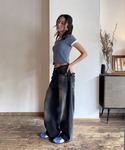 ワイドパンツ ジーンズ デニム デニムパンツ ...の詳細画像2