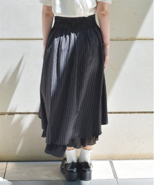 【女性らしいデザイン♪】HERMES フレア ミディスカート sk011-02_4.jpg