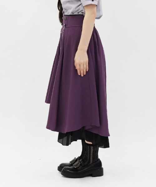 axes femme スカート アシメ×フレアミディスカート : ZOZOTOWN