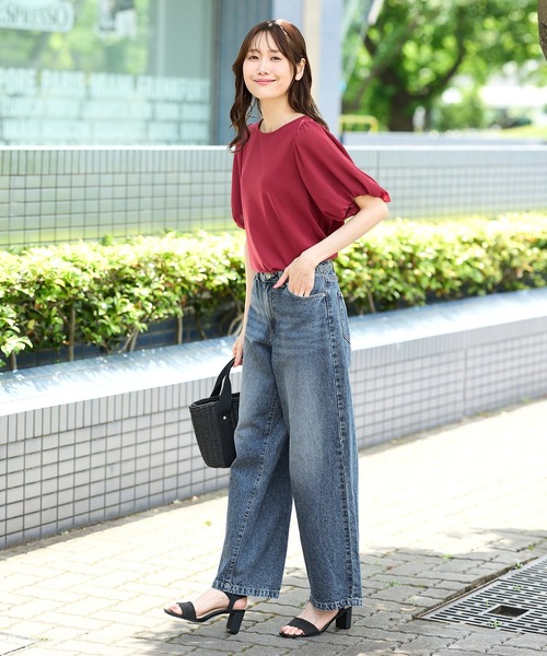 mimi様 NEPLA. ワイドデニムパンツ　23インチ　サックスブルー mimi様 NEPLA. ワイドデニムパンツ 23インチ サックスブルー